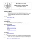 Legislative History:  An Act to Create the Maine Solid Waste Authority (HP1115)(LD 1548)