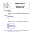 Legislative History:  Resolve, to Study Sidewalk Repair and Maintenance (SP566)(LD 1594)