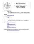 Legislative History:  An Act Forming the Maine Society on Science and Technology (SP572)(LD 1600)