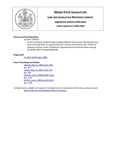 Legislative History:  An Act to Enhance Student Understanding of Maine Government (SP579)(LD 1641)