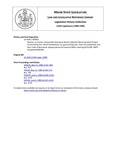 Legislative History: Resolve, to Create a Household Hazardous Waste Collection Demonstration Project (SP581)(LD 1643) by Maine State Legislature (114th: 1988-1990)