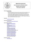 Legislative History: Resolve, Authorizing the Commissioner of Corrections to Enter into an Agreement with the Warren Sanitary District and the Camden and Rockland Water Company to Construct a Sewer and Water System for the Warren State Prison and Pay User Fees (HP1197)(LD 1664) by Maine State Legislature (114th: 1988-1990)