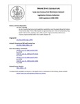 Legislative History: An Act Transferring Concurrent Legislative Jurisdiction over Brunswick Naval Air Station (HP1266)(LD 1761) by Maine State Legislature (114th: 1988-1990)