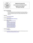 Legislative History: An Act Concerning the Salaries of the Washington County Treasurer and Deputy Treasurer (SP663)(LD 1776) by Maine State Legislature (114th: 1988-1990)