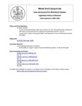 Legislative History:  An Act to Amend the Maine State Sales and Use Tax Law (HP1450)(LD 2019)