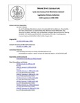 Legislative History:  An Act Prohibiting Chlorofluorocarbons in Automobile Air Conditioners (SP786)(LD 2032)