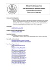 Legislative History: An Act to Provide Warranties for Manufactured Housing Purchased from Out-of-state Dealers (HP1500)(LD 2077) by Maine State Legislature (114th: 1988-1990)