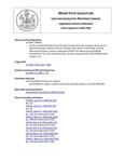 Legislative History:  An Act to Clarify the Maine Juvenile Code (SP823)(LD 2099)