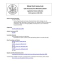 Legislative History: Resolve, Regarding Harness Racing (HP1548)(LD 2147) by Maine State Legislature (114th: 1988-1990)