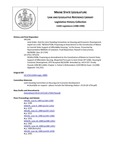 Legislative History: Joint Order, that the Joint Standing Committee on Housing and Economic Development report out a bill, "RESOLUTION, Proposing an Amendment to the Constitution of Maine to Commit State Support of Affordable Housing," to the House (HP1240) by Maine State Legislature (114th: 1988-1990)