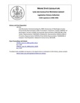 Legislative History:  Joint Resolution Commemorating the 200th Anniversary of Washington County (HP1256)