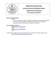 Legislative History: Governor's nomination: Ralph M. Willey for appoinment as the Employer Representative to the Unemployment Insurance Comm'n (SP31) by Maine State Legislature (114th: 1988-1990)