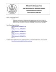 Legislative History: Joint Order on Adjournment (SP34) by Maine State Legislature (114th: 1988-1990)