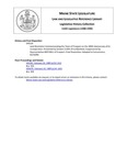 Legislative History: Joint Order on Adjournment (SP103) by Maine State Legislature (114th: 1988-1990)