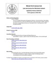 Legislative History: An Act to Establish Wastewater Management Districts (HP110)(LD 153) by Maine State Legislature (115th: 1990-1992)