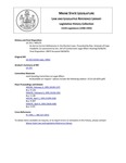 Legislative History: An Act to Correct Deficiencies in the Election Laws (HP170)(LD 255) by Maine State Legislature (115th: 1990-1992)