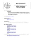 Legislative History: An Act to Amend and to Clarify Confidentiality Provisions in the Maine Insurance Code (HP191)(LD 284) by Maine State Legislature (115th: 1990-1992)