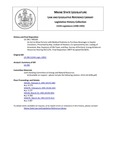 Legislative History: An Act to Allow Persons with Medical Problems to Purchase Beverages in Aseptic Containers (HP205)(LD 296) by Maine State Legislature (115th: 1990-1992)