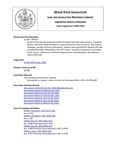 Legislative History: An Act to Promote the Emotional Health of Children During Periods of Stress (HP210)(LD 301) by Maine State Legislature (115th: 1990-1992)