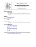 Legislative History:  An Act Concerning Commercial Landfill Facilities (HP249)(LD 340)