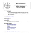 Legislative History: An Act to Ensure Adequate Stocking of Washington County Atlantic Salmon Rivers (SP141)(LD 353) by Maine State Legislature (115th: 1990-1992)