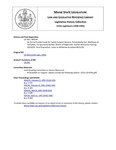 Legislative History: An Act to Provide Funds for Family Support Services (SP144)(LD 356) by Maine State Legislature (115th: 1990-1992)