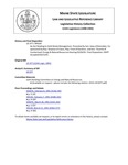 Legislative History: An Act Relating to Solid Waste Management (SP165)(LD 377) by Maine State Legislature (115th: 1990-1992)