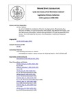 Legislative History:  An Act to Prohibit the Installation of Electric Heating Systems (HP271)(LD 391)