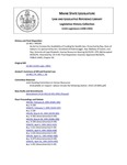 Legislative History: An Act to Increase the Availability of Funding for Health Care (HP281)(LD 401) by Maine State Legislature (115th: 1990-1992)