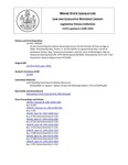 Legislative History:  An Act Concerning the Lobster Harvesting License Fee for Persons 70 Years of Age or Older (HP346)(LD 476)