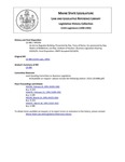 Legislative History:  An Act to Regulate Welding (HP356)(LD 486)