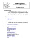 Legislative History: An Act to Modify Weight Limits for Farm Trucks (SP189)(LD 498) by Maine State Legislature (115th: 1990-1992)