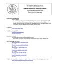 Legislative History: An Act to Include Smokers in Rehabilitation Treatment Insurance Coverage (HP362)(LD 516) by Maine State Legislature (115th: 1990-1992)