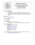 Legislative History: An Act to Require the Secretary of State to Notify Owners When Motor Vehicle Registrations Are Due to Expire (SP208)(LD 535) by Maine State Legislature (115th: 1990-1992)