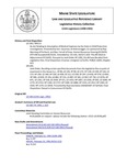 Legislative History:  An Act Relating to Assumption of Medical Expenses by the State in Child Protection Investigations (SP211)(LD 538)