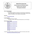 Legislative History: An Act Relating to Eligibility for the Elderly Low-cost Drug Program (SP214)(LD 541) by Maine State Legislature (115th: 1990-1992)