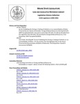 Legislative History: An Act Prohibiting the Driving or Parking of Vehicles on Ice-covered Bodies of Water (SP216)(LD 543) by Maine State Legislature (115th: 1990-1992)