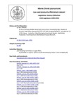 Legislative History: An Act to Increase Mobile Home Park License Fees (HP392)(LD 566) by Maine State Legislature (115th: 1990-1992)