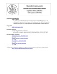 Legislative History:  An Act to Change the Maine Tree Growth Tax Law (HP393)(LD 567)