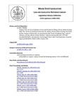 Legislative History: An Act to Establish a Crime and Penalty for Killing a Person While Hunting (HP406)(LD 589) by Maine State Legislature (115th: 1990-1992)