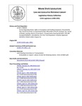 Legislative History: An Act Regarding Amber Lights on Snowplows and Sanding Equipment (HP424)(LD 607) by Maine State Legislature (115th: 1990-1992)