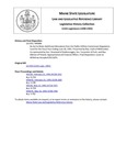 Legislative History: An Act to Make Additional Allocations from the Public Utilities Commission Regulatory Fund for the Fiscal Year Ending June 30, 1991 (HP484)(LD 678) by Maine State Legislature (115th: 1990-1992)