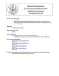 Legislative History: An Act to Eliminate the Maine Land Use Regulation Commission (SP281)(LD 740) by Maine State Legislature (115th: 1990-1992)