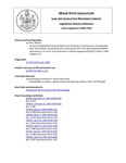 Legislative History: An Act to Enable Retail Stores to Bottle and Sell Water on the Premises (HP516)(LD 744) by Maine State Legislature (115th: 1990-1992)