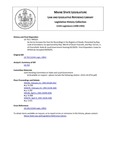 Legislative History: An Act to Increase the Fees for Recordings in the Registry of Deeds (HP525)(LD 753) by Maine State Legislature (115th: 1990-1992)