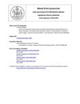 Legislative History: An Act to Provide that Income Data for Maine State Retirement System Retirees be Made Available to the Maine State Retirement System (SP286)(LD 768) by Maine State Legislature (115th: 1990-1992)