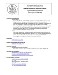 Legislative History:  Resolve, to Establish the Commission on Electric Utilities and Long-range Energy Production Planning (SP292)(LD 774)