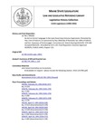 Legislative History: An Act to Correct Language in the Laws Governing Intensive Supervision (HP545)(LD 782) by Maine State Legislature (115th: 1990-1992)