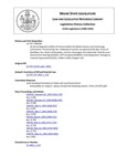 Legislative History: An Act to Regulate Conflict of Interest within the Maine Science and Technology Commission (SP299)(LD 797) by Maine State Legislature (115th: 1990-1992)