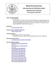 Legislative History: An Act to Allow for a Trailer Transit License (SP303)(LD 812) by Maine State Legislature (115th: 1990-1992)